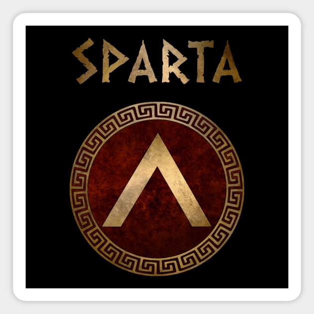 Spartan Shield Lacedaemonian Lambda Ancient Symbol of Sparta Magnet by AgemaApparel